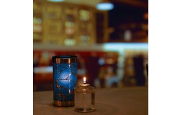 Leaf Azure Candle Holder